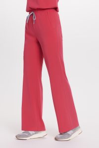 Spodnie medyczne damskie SZEROKIE SCRUBS Basic ROSE