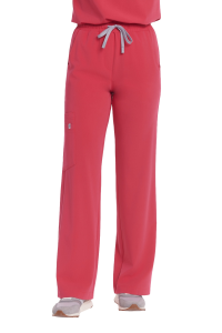 Spodnie medyczne damskie SZEROKIE SCRUBS Basic ROSE