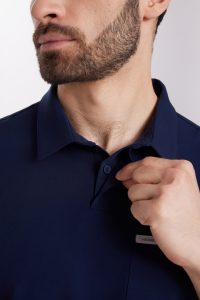 Bluzka medyczna męska Polo scrubs Basic GRANAT