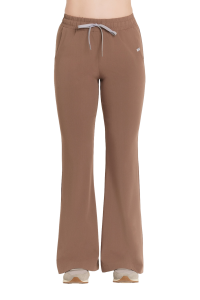 Spodnie medyczne damskie FLARE scrubs Basic KAKAO