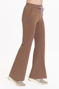 Spodnie medyczne damskie FLARE scrubs Basic KAKAO